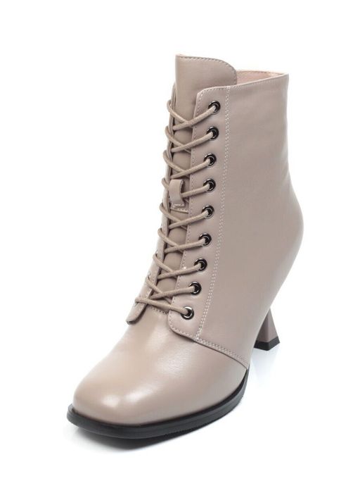 04-E29W-15HK BEIGE Ботинки зимние женские (натуральная кожа, натуральный мех) - Фабричный китай фото 5