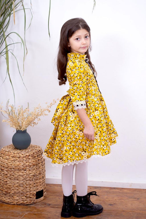 Платье для девочки МТ-422 горчица