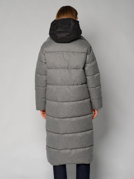 Пальто женское 12411-23044 grey melange/black - Eleganzza фото 4