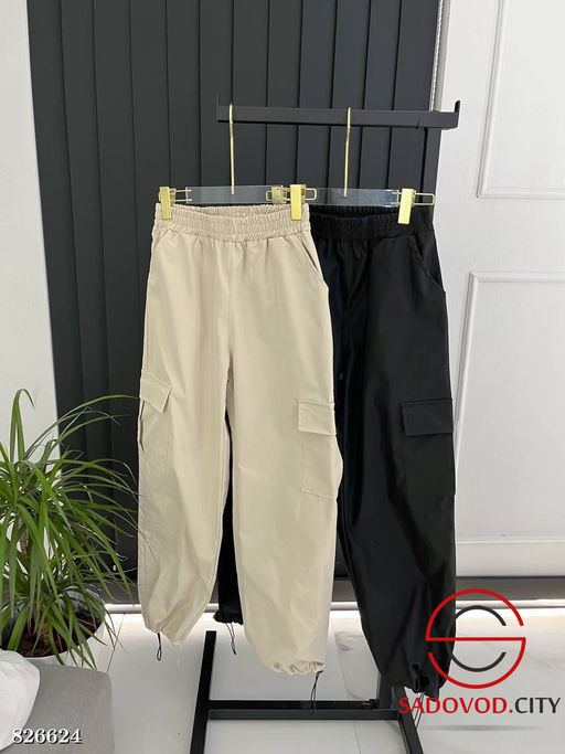 Женские брюки карго на резинке