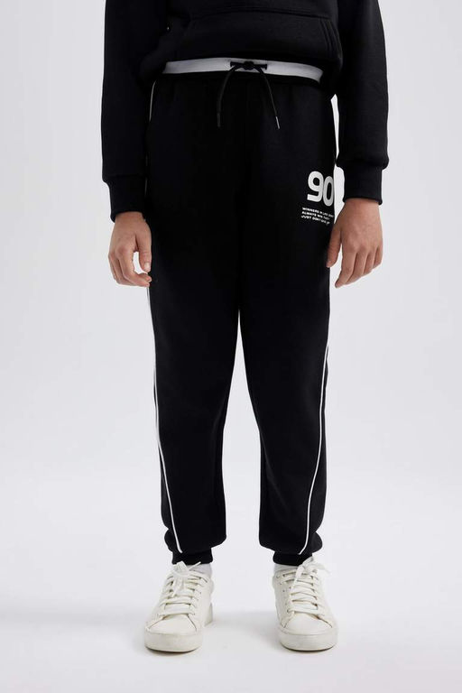 Толстые спортивные штаны для мальчиков с эластичными карманами на шнуровке на талии - Defacto фото 6