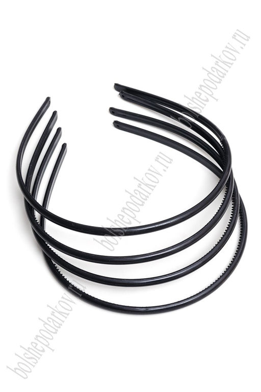 Ободки для волос 0,5 см пластиковые (20 шт) SF-451, черный