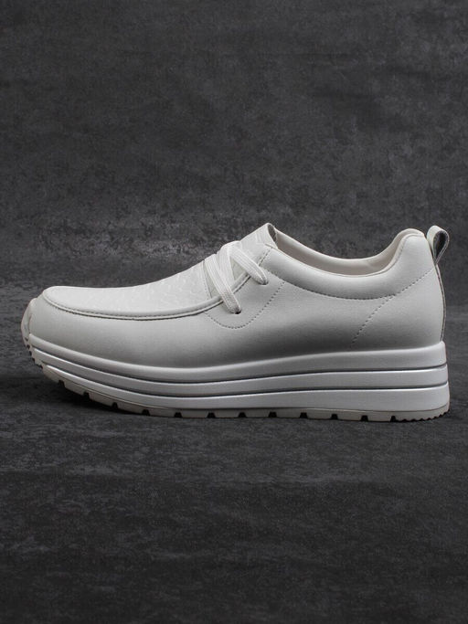 03-A1011-9 WHITE Полуботинки спортивные женские (натуральная кожа)