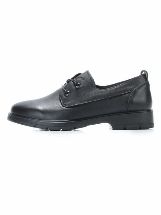 03-5077 BLACK Полуботинки женские (натуральная кожа)
