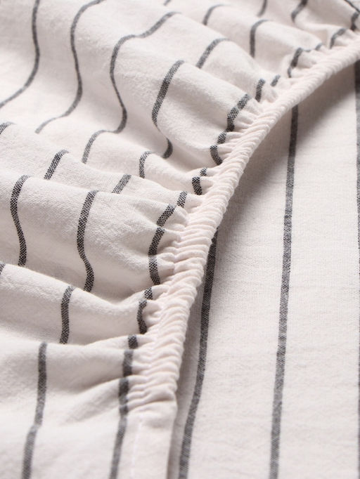 Простыня Этель White stripes 160*200*25 см, жатый хлопок, 140 гр/м2, 100% хлопок  фото 8
