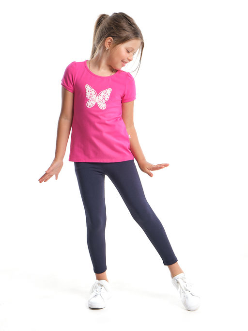 Комплект для девочки с лосинами UD 1728/22-7508 малина - Mini maxi фото 5