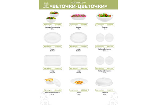 Шубница 32,5*20*5,5 см 1,7 л Веточки-цветочки - Elan gallery фото 6