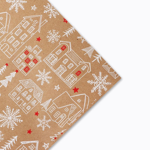 Набор упаковочной бумаги «Новогодняя», 4 листа, 70 × 100 см