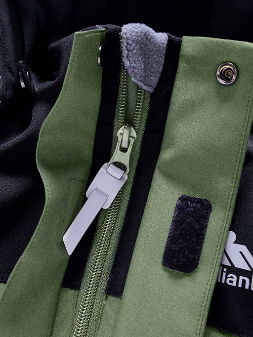 Горнолыжный костюм Valianly детский для мальчика цвета хаки 9201Kh  фото 16