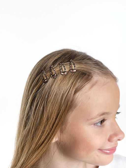 Набор заколок клик-клак ZG9092 коричневый