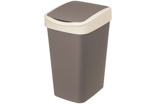 Ведро для мусора с подвижной крышкой 20 л 30*23,5*43 см Тандем шоколад/слон.кость (842022) - Elan gallery фото 4