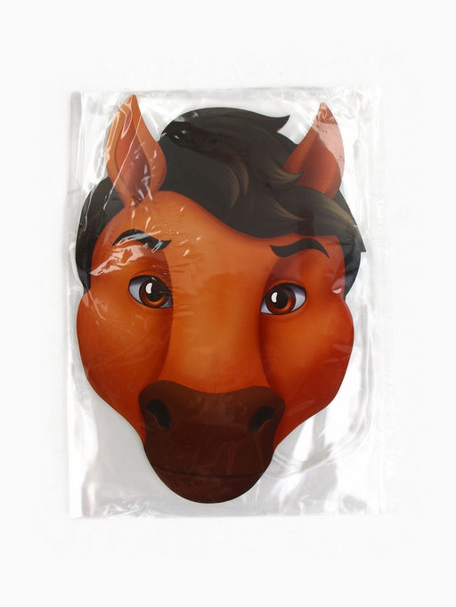 Цена за 5 шт. Маска карнавальная новогодняя Конь 2026 - Страна карнавалия фото 3