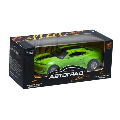 Машина металлическая Гонка, инерционная, масштаб 1:43, цвет зелёный - Автоград фото 4