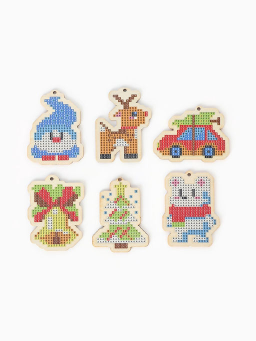 Алмазная мозаика Сказочные мелочи на подвеске 6 штук