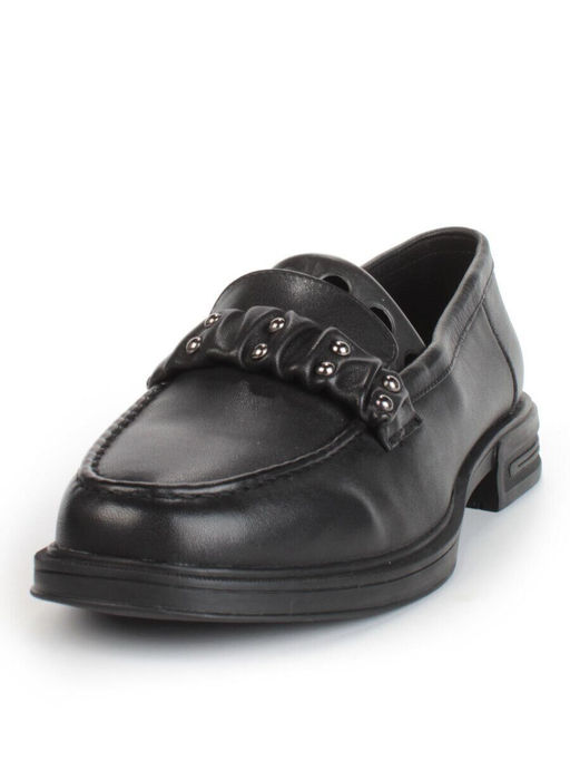 03-DYL140-1 BLACK Лоферы женские (натуральная кожа)