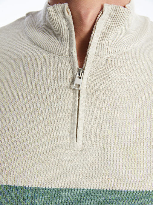 Dik Yaka Uzun Kollu Erkek Triko Kazak