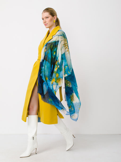 Большой мягкий очень нежный двусторонний палантин в стиле арт-деко - Tantino фото 5