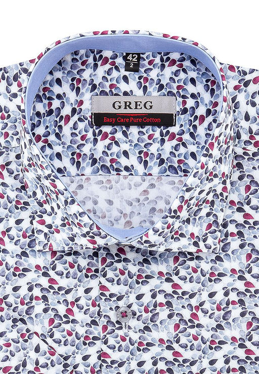 Сорочка мужская короткий рукав GREG 263/101/14653/C/1
