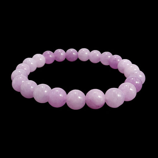 Браслет из камня Сиреневый агат приносящий очарование и магнетизм 8мм