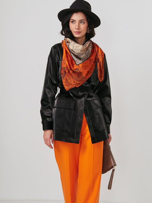 Большой, мягкий, тонкий и очень нежный двусторонний платок с рисунком - Tantino фото 2