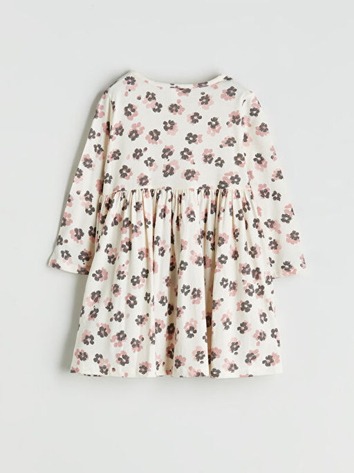 ?i?ekli Penye K?z ?ocuk Elbise