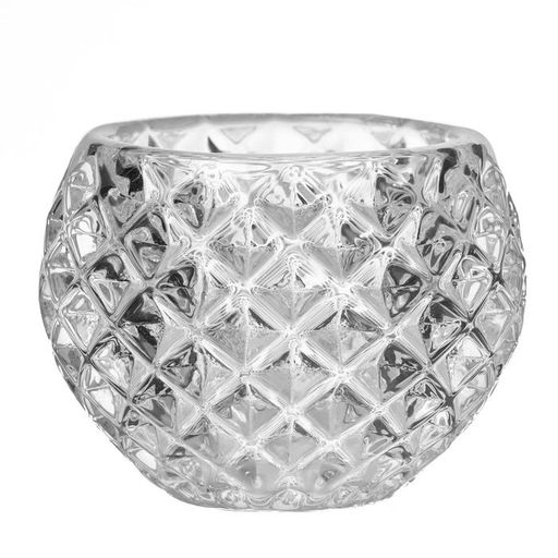 Стеклянный подсвечник на 1 свечу «Кристаллы», 6×6×6 см