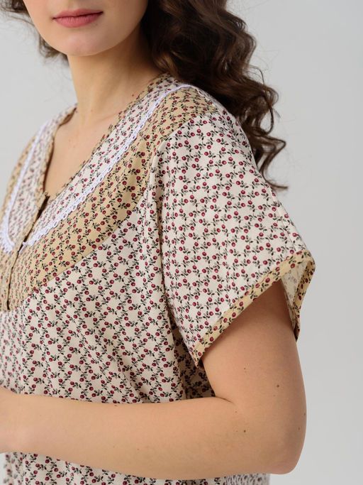 100% Хлопок Пижама Цветочек - Оптима фото 7