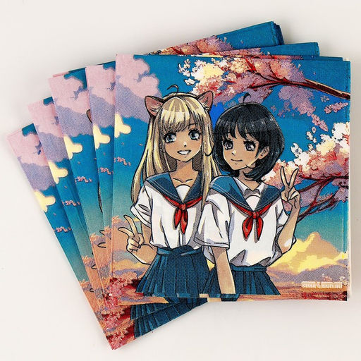 Цена за 4 шт. Салфетки бумажные 25×25 см «Девочки», набор 20 шт.