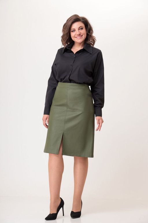 Блуза Swallow 803.2 черный+серебряный узор фото 48