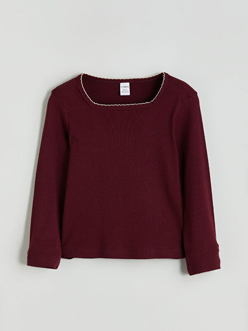 Bisiklet Yaka K?z ?ocuk Bluz