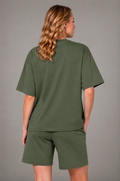 Арт. 51301/4 Костюм женский с шортами 42-50 (5 шт) Цвет:верх-хаки, низ-хаки - Калинка фото 2
