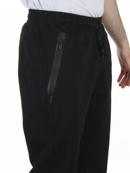 AAL-710 BLACK Костюм спортивный мужской (85% хлопок, 15% полиэстер)