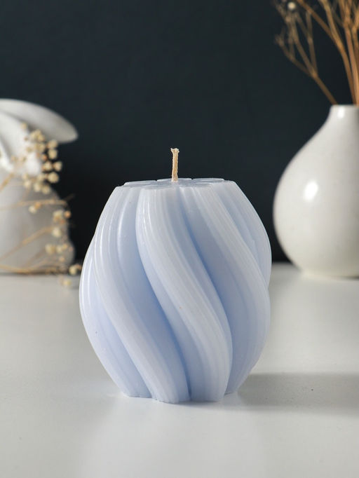 Свеча - цилиндр 9×8 см, 220 г, с нарезкой, лаванда