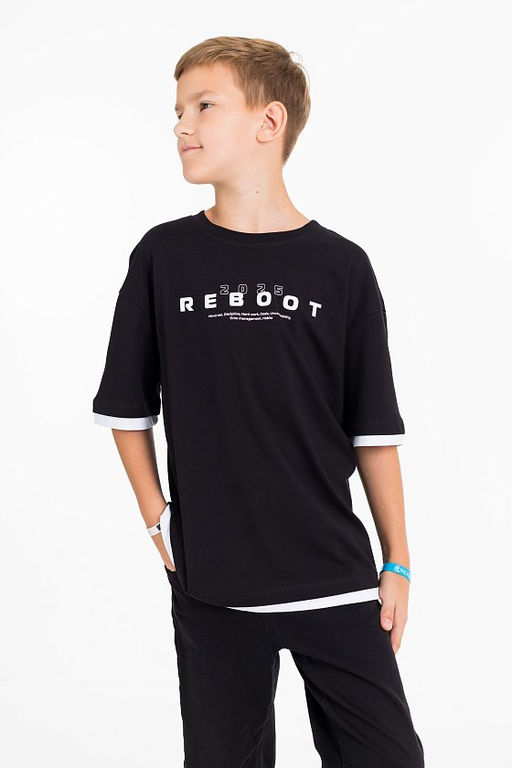 Футболка М225009Па черный