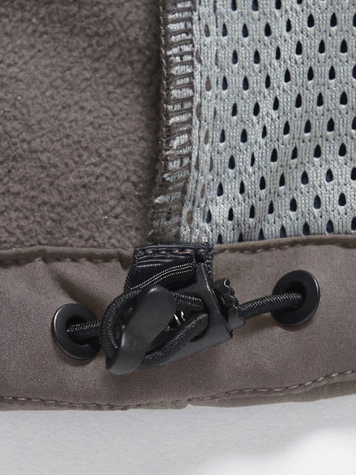 Парка женская софтшелл виндстоппер удлинённая с капюшоном темно-серого цвета 9618_1TC