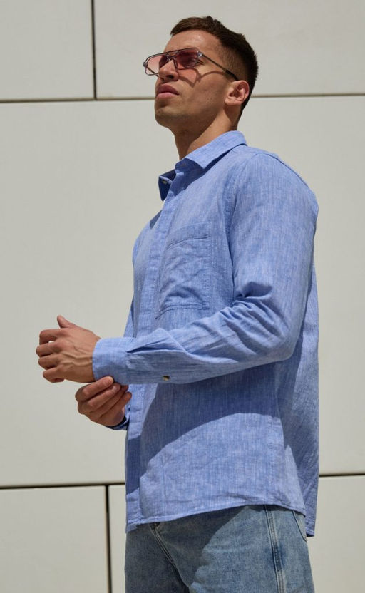 Рубашка д/р лен TF311-0460 jeans