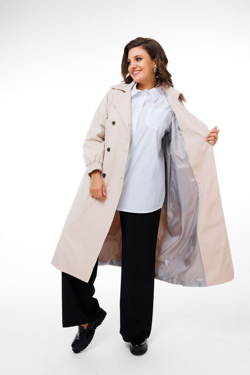 Плащ ANELLI 1419 кофе со льдом  фото 6