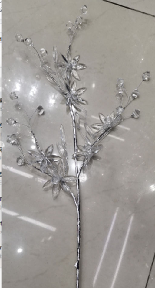 Цветок декоративный стеклярус 67 см / SA6 /уп 360/ - Галеонтрейд фото 4