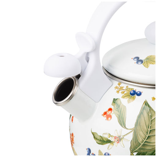 Чайник Agness эмалированный со свистком серия Фруктовая корзина 2,2 л индукционное дно  фото 4