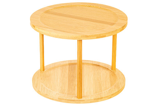 Подставка 2-уровневая 24,5*24,5*19,5 см, многофункциональная, вращающаяся, бамбук - Elan gallery фото 5