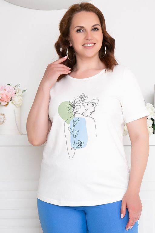 футболка блуза 95% хлопок, 5% эластан