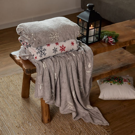 Плед светящийся в темноте «Этель. Twigs», 200×220 см, корал-флис, 220 г/м²