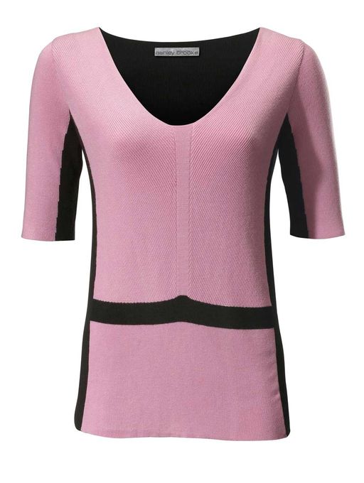 Пуловер, розово-черный - Ashley brooke фото 2