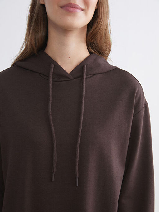 Kap??onlu Sweat Elbise