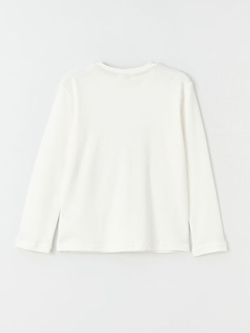 Bisiklet Yaka Bask?l? Uzun Kollu Erkek ?ocuk Ti??rt - Waikiki фото 2