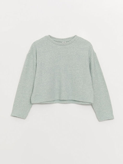 Bisiklet Yaka Basic Uzun Kollu K?z ?ocuk Ti??rt ve Pantolon - Waikiki фото 2