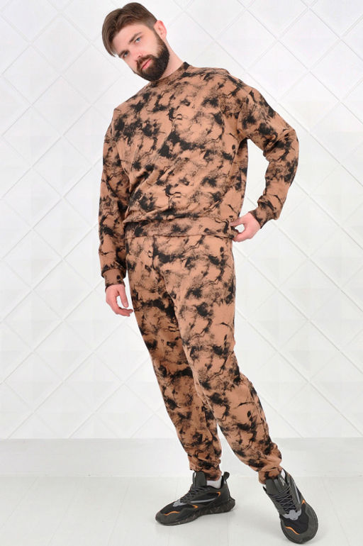 Арт. 6385 Костюм с брюками мужской 46-54 (5 шт) Цвет:Темно - бежевый - Идеал фото 3