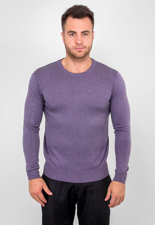 Джемпер мужской GREG G121-05426 (сиренево-серый м.)  фото 6