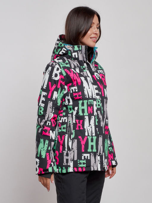 Горнолыжная куртка женская зимняя черного цвета 22302Ch - Chunmai фото 3