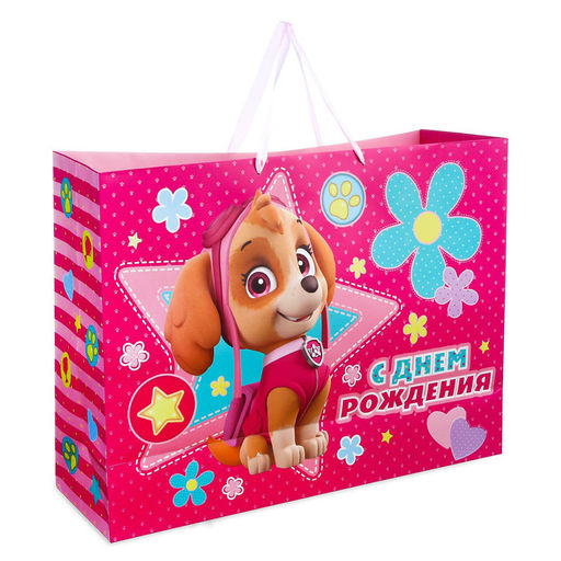 Пакет ламинированный, 61 х 46 х 20 см С днем рождения! Скай, Щенячий патруль - Paw patrol фото 2